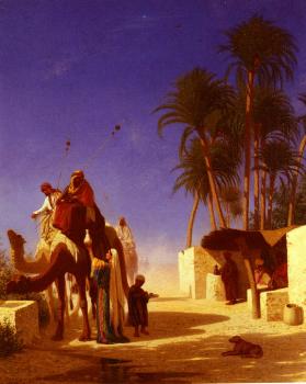 查爾斯 西奧多 弗裡爾 Camel Drivers Drinking from the Wells 查爾斯 西奧多 弗裡爾 Camel Drivers Drinking from the Wells